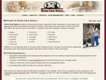 Tablet Screenshot of homecareselectinc.com